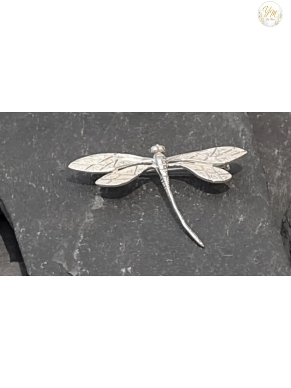 925 Sterling Silver Dragonfly Brooch Pin for Women - 50mm x 38mm Gift